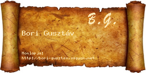 Bori Gusztáv névjegykártya
