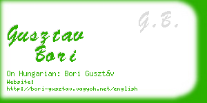 gusztav bori business card